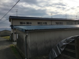 ガレージ屋根補修