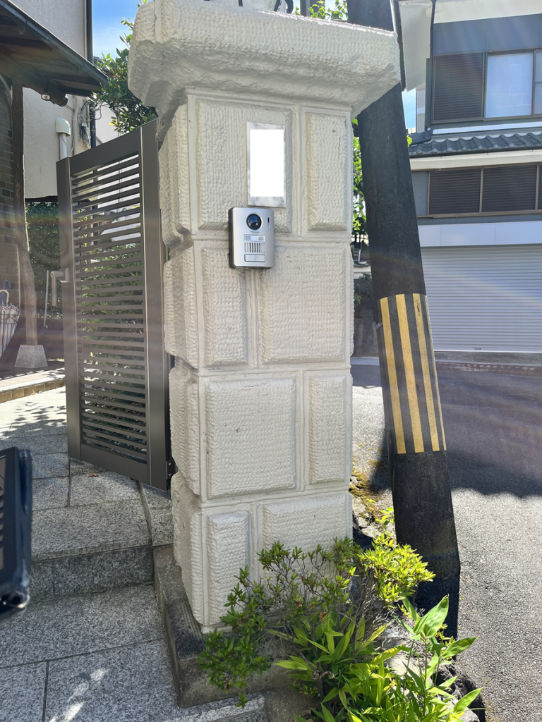 橿原市西池尻町一戸建て門柱交換工事